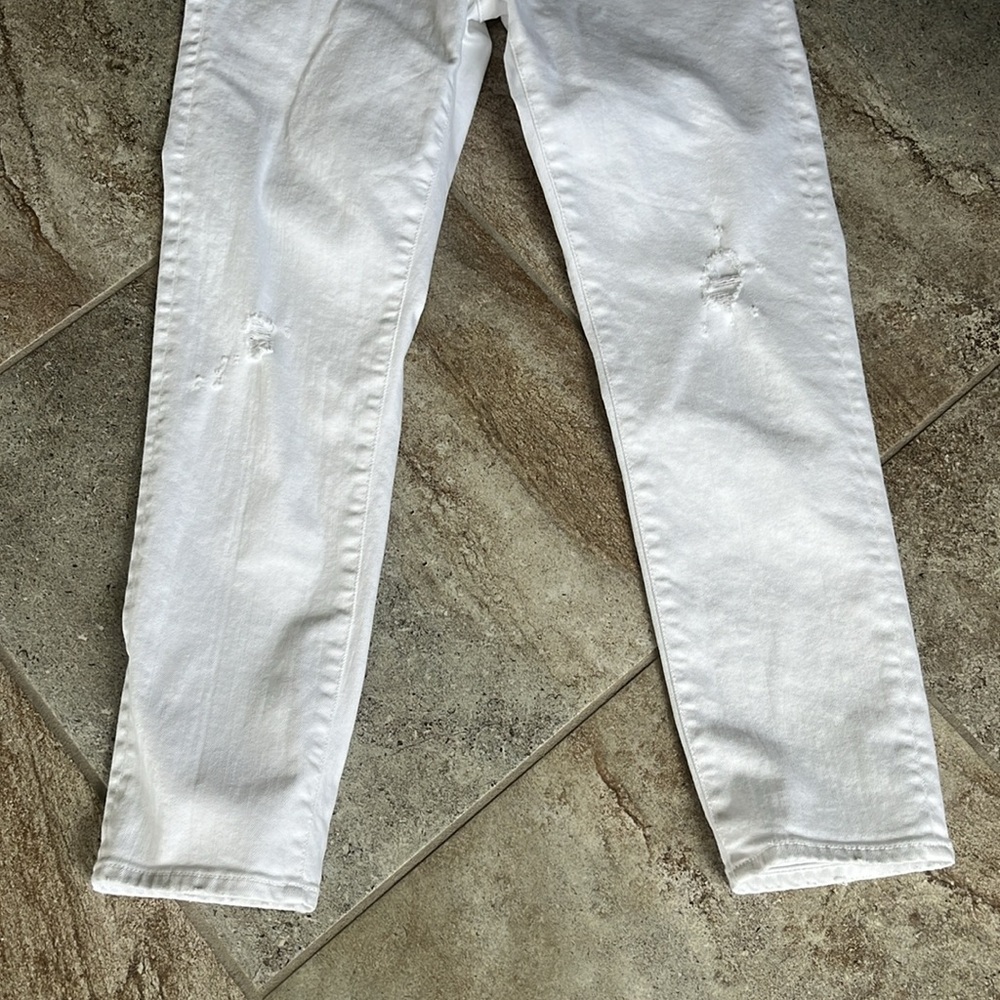 Like New AG Adriano Goldschmied White Ex Boyfriend Slim Slouchy Jeans 28 R - Picture 7 of 12